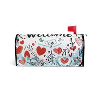San Valentino Albero Amore Cuori Benvenuto Copertura decorativa della cassetta postale per il giorno della memoria carino vacanza mailbox copre dimensioni standard copertura para buzon