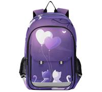 San Valentino Amore Cuore Gatto Gattino Zaino Scuola Ragazzo Ragazze Zaini PC Portatili Zainetti Zaino Casual Scuola Viaggio per Donna Uomo