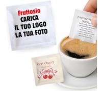 San Valentino - Bustine di Fruttosio Personalizzate con Logo/Scritta/Foto - 200 Bustine Monodose Personalizzabili - Bar|Hotel|Ristoranti (200 FRUTTOSIO)