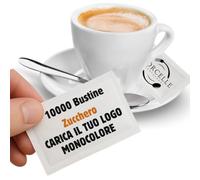 San Valentino - Bustine di Zucchero Bianco e/o Canna Personalizzate con Logo/Scritta/Foto - 10000Bustine Monodose Personalizzabili - Bar|Hotel|Ristoranti (10000 MONOCOLORE ZUCCHERO BIANCO O/E + CANNA)
