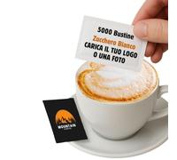 San Valentino - Bustine di Zucchero Bianco e/o Canna Personalizzate con Logo/Scritta/Foto - 5000 Bustine Monodose Personalizzabili - Bar|Hotel|Ristoranti (5000 ZUCCHERO BIANCO O/E + CANNA)