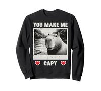 San Valentino Capybara Selfie Make Me Capy Uomini Donne Bambini Felpa
