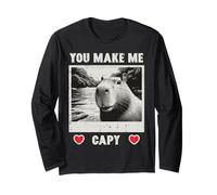 San Valentino Capybara Selfie Make Me Capy Uomini Donne Bambini Maglia a Manica