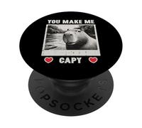 San Valentino Capybara Selfie Make Me Capy Uomini Donne Bambini PopSockets PopGrip Adesivo