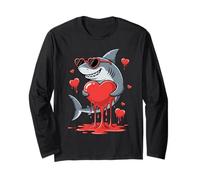 San Valentino Carino Valentine Shark Lover Maglia a Manica