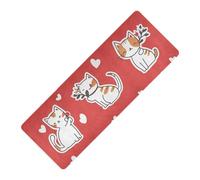 San Valentino Cartoon Cats Red stampato yoga stuoie in gomma naturale sfusa antiscivolo, con tappetino yoga borsa tapete para ejercicio 180,3x66 cm per l'esercizio