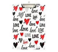 San Valentino Cuore Rosso Appunti Cartella Padfolio Trasparente per Infermieristica Studente Commercio Quest Dimensioni 9 x 12.5 Tablas para escribir