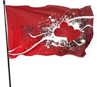 San Valentino Cuore Rosso Bandiera Romantica 3x5 Ft Bandiera Stampa su un Lato Banner Festa di Benvenuto Bandiera Esterna