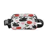 San Valentino Cuore Rosso Rosa Alla Moda Running Belt Bag Marsupio per donna d'affari Multiuso con Cinghia Regolabile per Viaggi Vacanza Corsa bolsa de cintura para