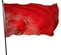 San Valentino floreale amore cuore bandiera bandiera 3 x 5 piedi bandiera stampa su un lato banner festa di benvenuto all'aperto