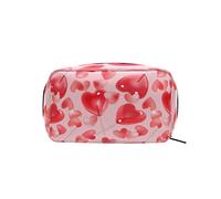 San Valentino Hearts Candy Sweet Makeup Bag Organizer portatile Borsa cosmetica per trousse da viaggio, regali, borsa da toilette per uso quotidiano per ragazze e donne