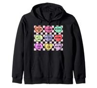 San Valentino Hearts Dream Big 4 Ever Be Mine Let's Kiss Be Tru Felpa con Cappuccio