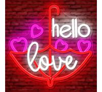 San Valentino Insegna Al Neon Dimmerabile Led Luce Al Neon Ciao Amore led Segno per Camera da Letto Bar Soggiorno Festa Decorazione Della Parete Decorazioni di San Valentino Regali