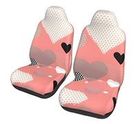 San Valentino Love Dua Sarung JOK Mobil,& Sarung JOK Mobil Depan, Cocok Per Sebagian Besar Mobil, SUV, Truk, Furgone, Dll.