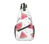 San Valentino Love Heart Elegante Diagonale Torace Zaino Tempo Libero Zaino Piccola Borsa Viaggio Lavoro Casual, Frutta fresca di anguria, Rozmiar uniwersalny