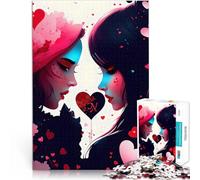San Valentino puzzle 1000 pezzi per adulti Giocattoli che creano dipendenza e sfidano l'intelligenza del cervello con pezzi completamente interconnessi di forma casuale 38x26cm