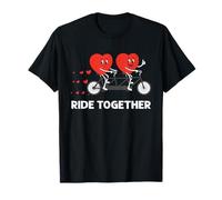 San Valentino Ride Together Bicicletta Ciclismo Coppia Design Maglietta