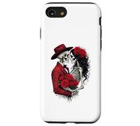 SAN VALENTINO ROMANTICO SCHELETRO COPPIA GIORNO DEI MORTI Custodia per iPhone SE (2020) / 7/8