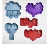 San Valentino set Cookie cutter formina tagliabiscotti frolla e pdz