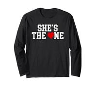 San Valentino Shes The One Couple Matching Design Maglia a Manica