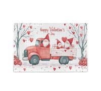 San Valentino Un camion con uno sfondo rosso e pois bianchi palloncini a forma di cuore un adorabile gnomo puzzle in legno per adulti gioco famiglia 500 pezzi