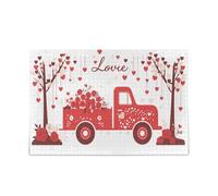 San Valentino Un camion con uno sfondo rosso e pois bianchi Rose puzzle in legno perfetto per serate di gioco 500 pezzi