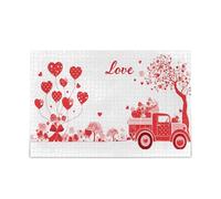 San Valentino Un camion con uno sfondo rosso e puntini bianchi palloncini puzzle unici amici famiglia attività gioco notti regali 500 pezzi