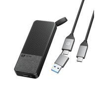 SAN ZANG MASTER SSD portatile 2TB USB 3.2 Gen2 Portable SSD con cavo USB-C 560 MB/s di lettura, 520 MB/s di scrittura, memoria affidabile per laptop, smartphone USB-C e altro ancora, nero