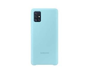 SAN86 Samsung Galaxy A51 Silicone Cover Case - Blue