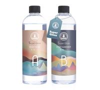 SANAAA Resina epossidica super trasparente lucida anti ingiallimento 500 g, resina autolivellante e indurente, trasparente e senza bolle, adatto per gioielli, rivestimento in legno e resina colata