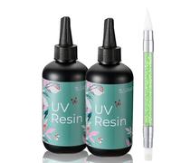 SANAAA Resina UV Trasparente 400g con una penna Art Sculpture, Colla UV Dura Epossidica Resina Per Gioielli, per l'artigianato artistico che creano Stampi, Decorazioni accessori per nail art