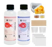 SANAAA Silicone liquido per Squishy Maker, kit per fare gomma siliconica super morbida, miscela proporzione AB 1:1 per Taba Squishy, regalo di decompressione fai da te formaggio Set(500g)