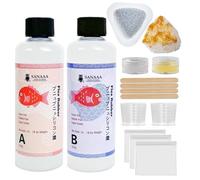 SANAAA Silicone liquido per Squishy Maker, kit per fare gomma siliconica super morbida, miscela proporzione AB 1:1 per Taba Squishy, regalo di decompressione fai da te palline di riso Set (500g)