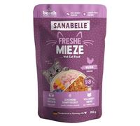 Sanabelle Freshe Mieze - Pollo | Sacchetto da 100 g completamente riciclabile | Cibo umido cotto a vapore per gatti | Cibo per gatti come appena cucinato | Un marchio di alimenti per animali Bosch