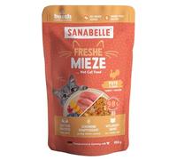 Sanabelle Freshe Mieze - Tacchino e pollo | 100 g sacchetti completamente riciclabili | cibo umido cotto a vapore per gatti | cibo per gatti come appena cotti | Un marchio di alimenti per animali