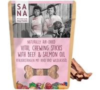 Sanadog Snack per Cani Stick di Manzo da Masticare con Olio di Salmone 150 g
