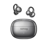 SANAG Z60S Cuffie Open Ear, Auricolari Clip Aperta Bluetooth Wireless, IPX4 Impermeabile, Cancellazione del Rumore Chiamate, 50 Ore di Riproduzione per Sport e Corsa, Impostazioni EQ, Nero