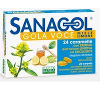 Sanagol Gola Voce Erisimo Caramelle Balsamiche Miele e Limone 24 Pezzi