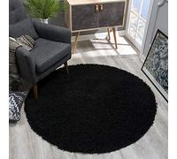 SANAT Tappeto, Polipropilene, Nero, 120 cm Tondo