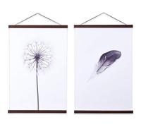 Sanauto A3 Cornice a guida magnetica in legno per poster, supporto magnetico per poster, supporto per cornici, per immagini e fotografie, 30 x 40 cm, 30 x 45 cm (30 cm, noce, 2 pezzi)