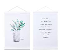 Sanauto A3 Cornice a guida magnetica in legno per poster, supporto magnetico per poster, supporto per cornici, per immagini e fotografie, 30 x 40 cm, 30 x 30 cm, 30 x 45 cm (30 cm, bianco, 2 pezzi)