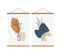 Sanauto A3 Cornici per Poster 30 CM, 30x40 30x45 Cornice Magnetica per Foto in Legno Cornice per Appendere Poster Kit da Appendere per Stampe su Tela Mappa (30cm, Teak, 2 Confezioni)