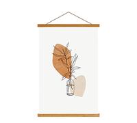 Sanauto B2 Cornici per Poster 50 CM, 50x70 50x100 Cornice Magnetica per Foto in Legno Cornice per Appendere Poster Kit da Appendere per Stampe su Tela Mappa (50cm, Teak, 1 Confezione)