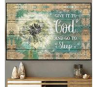 SaNavie Give It To God And Go To Sleep Jesus Christian Faith Poster metallo latta segnaletica The Gift for Friends Family Entertainment Sign Metal Tin Sign 15,2 x 20,3 cm
