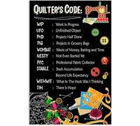 SaNavie Quilting Code Cartello in legno Cucito Codice Morse Consiglio Quilting Collection Poster in ferro Insegne in metallo Segni da cortile Segnali stradali Insegne decorative Placche artistiche da