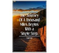 SaNavie Targa in metallo con citazioni motivazionali di Lao Tzu con scritta in inglese "A Journey of A Thousand Miles Begins with One Step", 20,3 x 30,5 cm