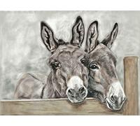 Sanavie Targa in metallo, stile vintage, poster di novità, pittura in ferro, asino, regalo per amanti degli animali, cartello in alluminio da 30,5 x 20,3 cm, per bar, caffetteria, casa, decorazione da
