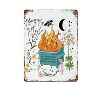 SaNavie Targa in metallo vintage con scritta "Just Trying to Make A Little Magic in This Dumpster Fire World Dumpster Fire Fire", per uomini e donne, decorazione da parete per bar, ristoranti