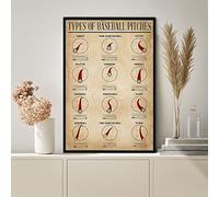 SaNavie Tipi di campi da baseball, poster da baseball, regalo per giocatori di baseball, regalo per ragazzi, cartello da baseball, targa in metallo, pittura in ferro, decorazione da parete, arte 15 x