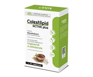 Sanavita Colestlipid Active Plus Integratore Alimentare con Monakolina K da riso rosso fermentato e con estratto d'aglio 45 comresse - Senza glutine